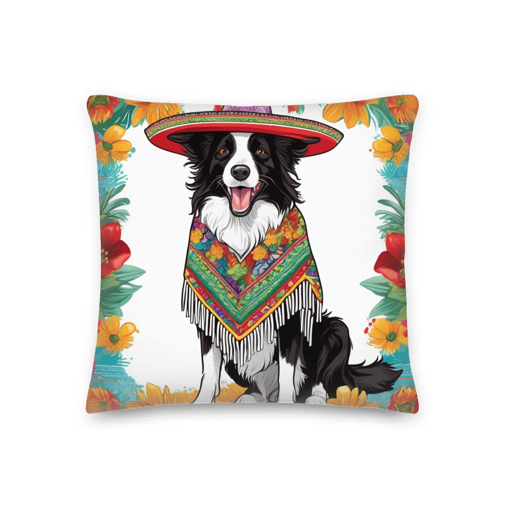 PugMug Custom Border Collie Premium Pillow