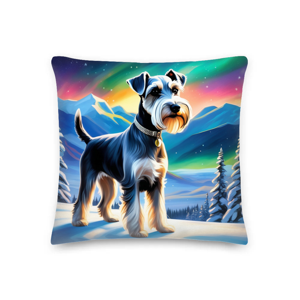 PugMug Custom Miniature Schnauzer Premium Pillow