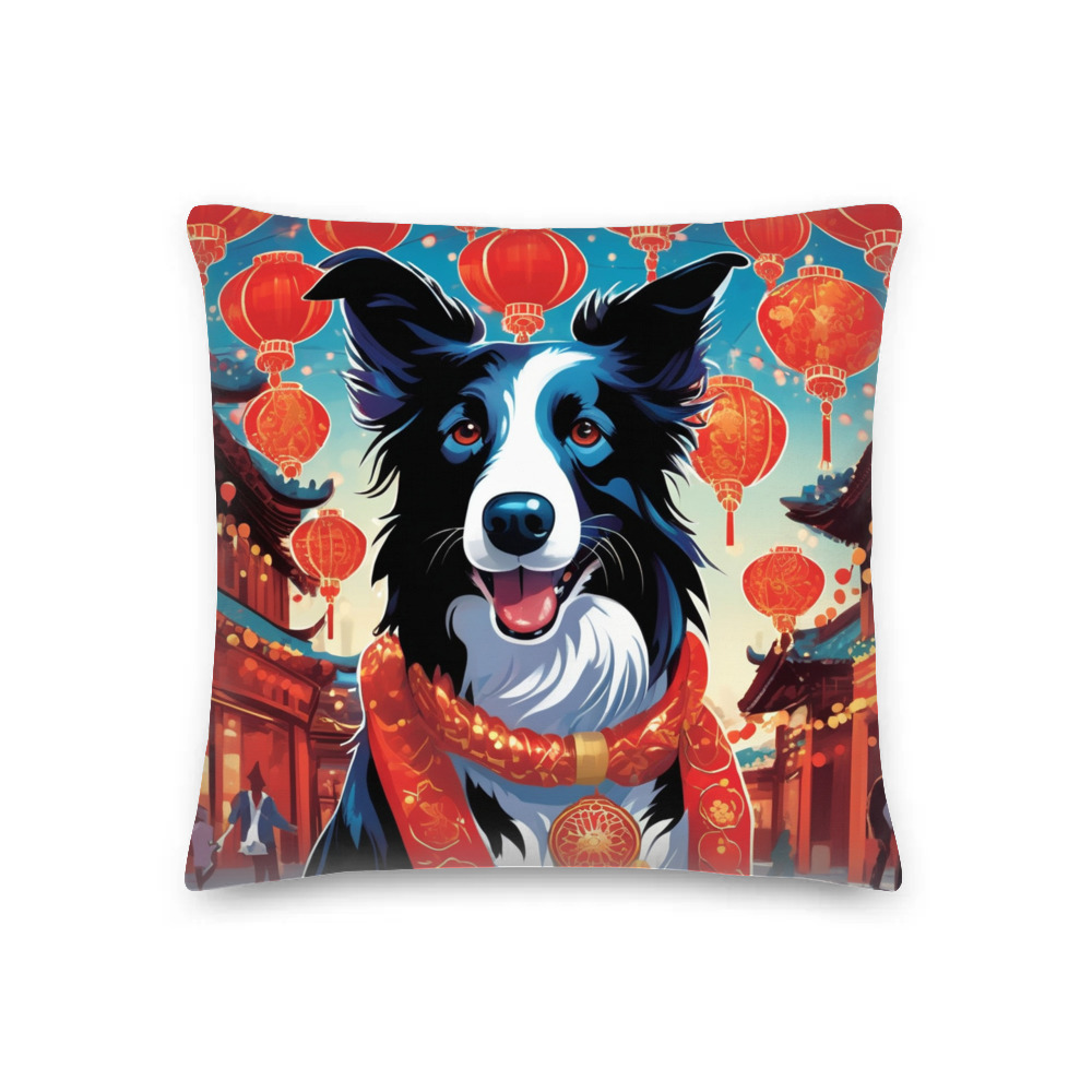 PugMug Custom Border Collie Premium Pillow
