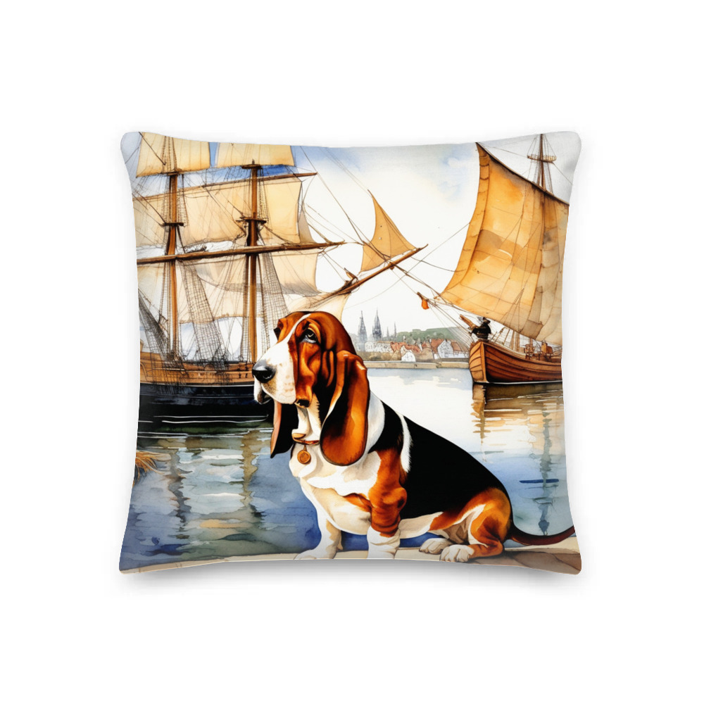 PugMug Custom Basset Hound Premium Pillow