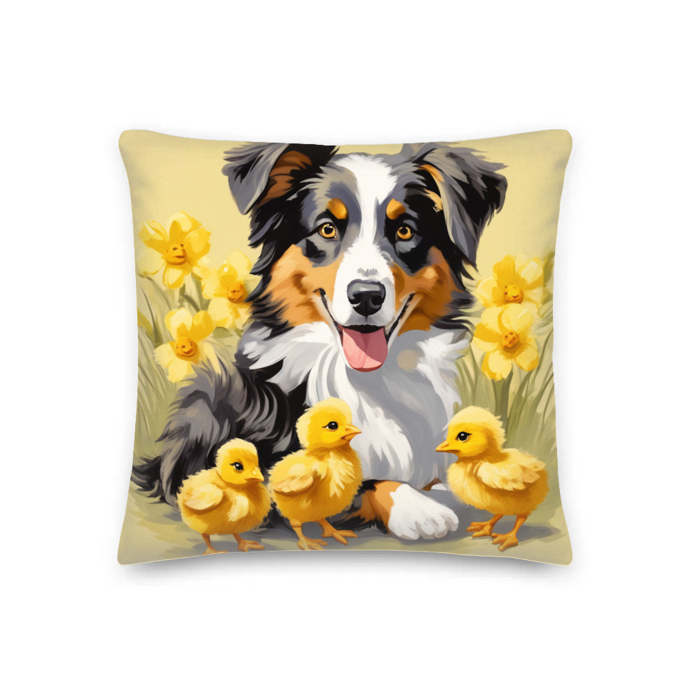 PugMug Custom Australian Shepherd Dog Premium Pillow