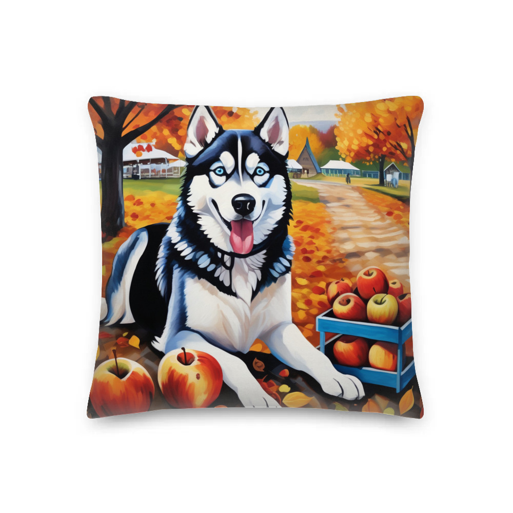 PugMug Custom Siberian Husky Premium Pillow