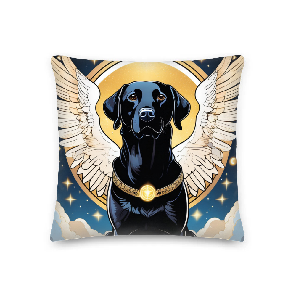 PugMug Custom Black Labrador Retriever Premium Pillow