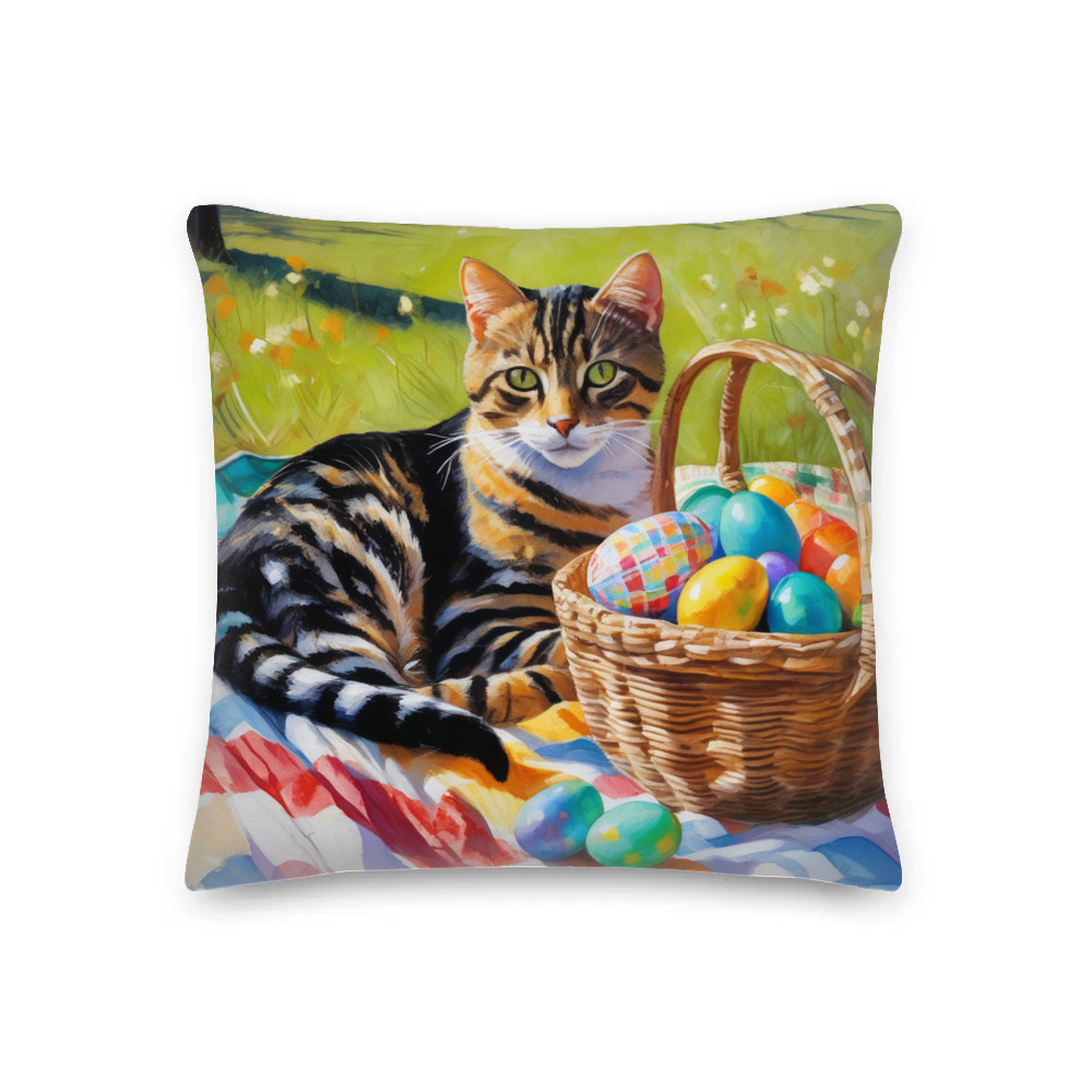 PugMug Custom Tabby Companion Cat Premium Pillow