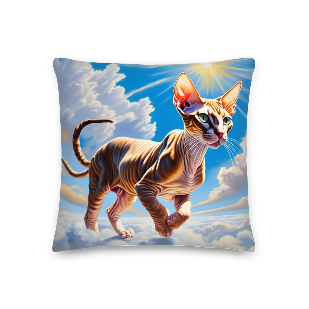 PugMug Custom Tabby Sphynx Cat Premium Pillow