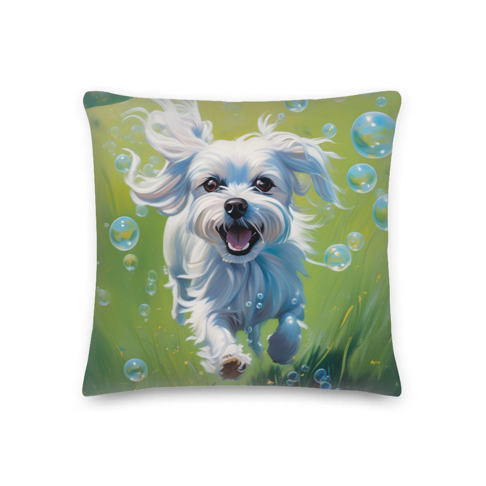 PugMug Custom Maltese Dog Premium Pillow
