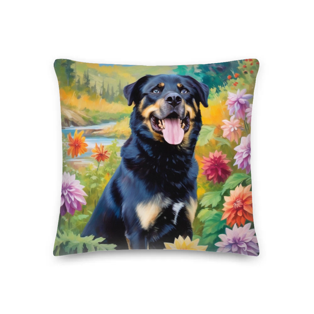 PugMug Custom Blue Premium Pillow