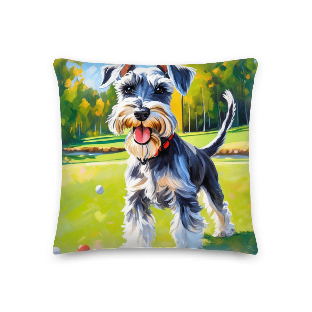 PugMug Custom Miniature Schnauzer Premium Pillow