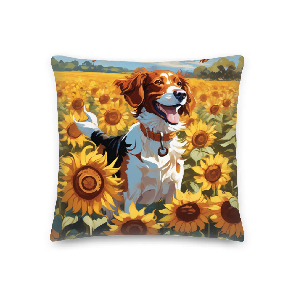 PugMug Custom Brittany Dog Premium Pillow