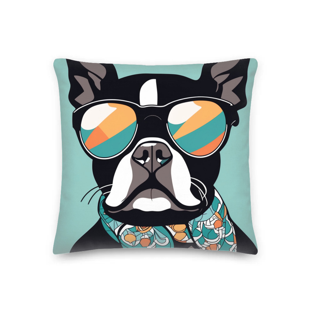 PugMug Custom Boston Terrier Premium Pillow