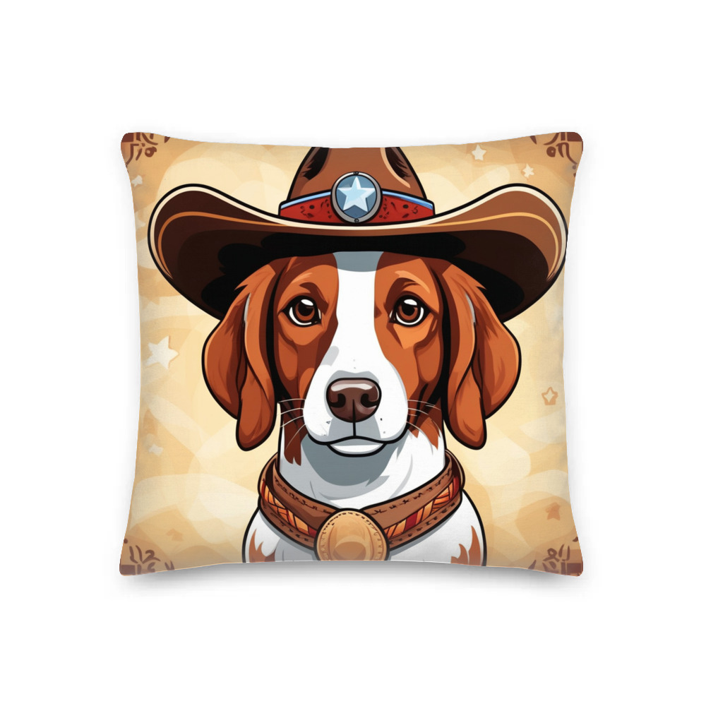 PugMug Custom Brittany Dog Premium Pillow