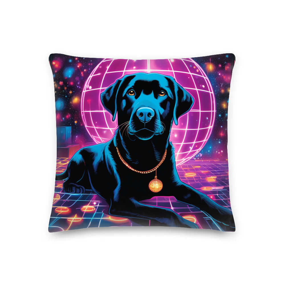 PugMug Custom Black Labrador Retriever Premium Pillow