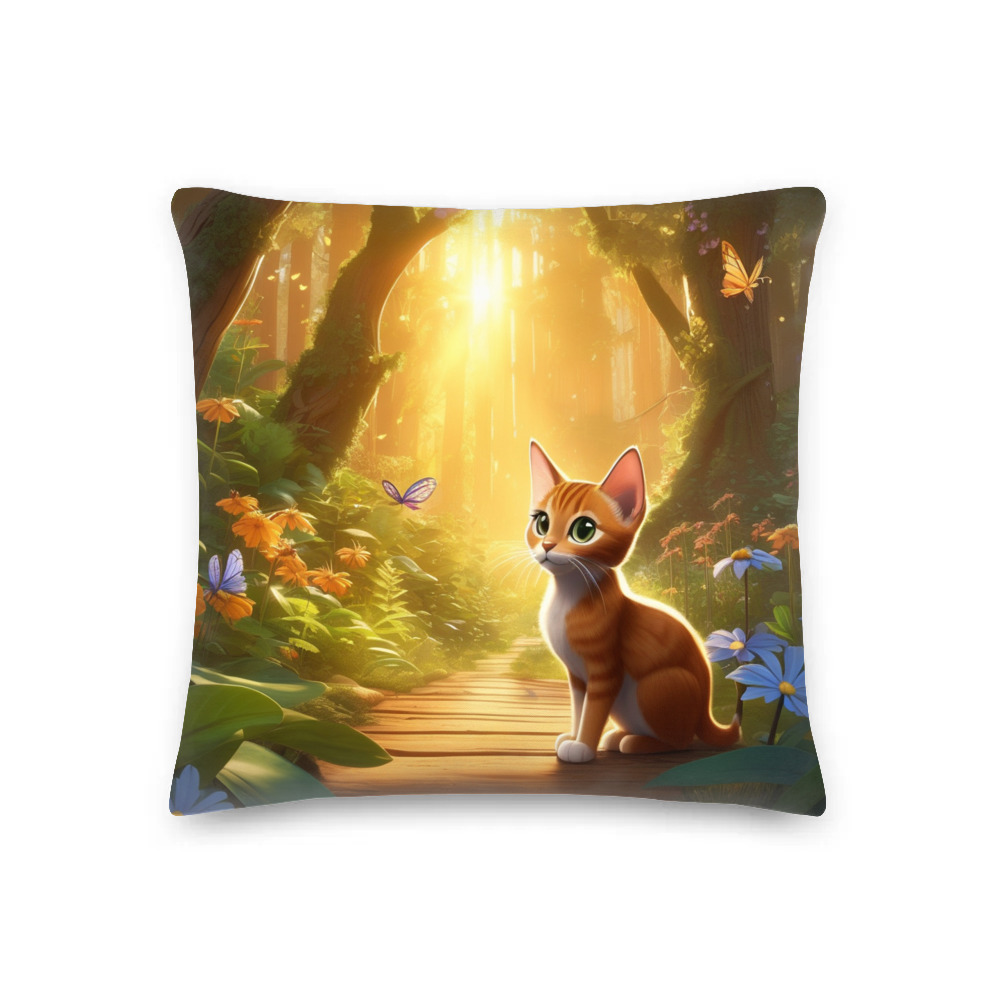 PugMug Custom Tabby Abyssinian Cat Premium Pillow