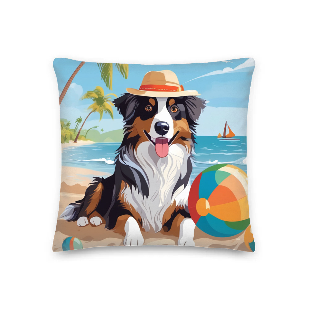 PugMug Custom Australian Shepherd Dog Premium Pillow