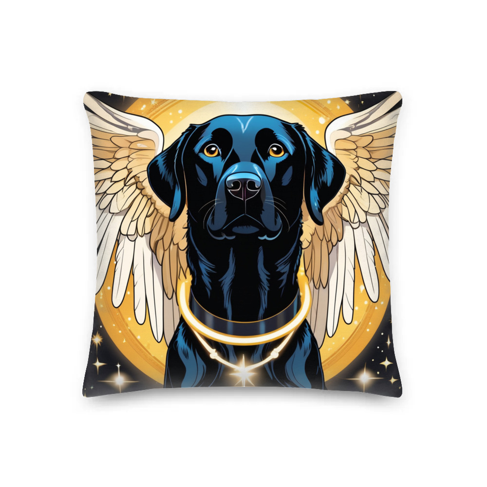 PugMug Custom Black Labrador Retriever Premium Pillow