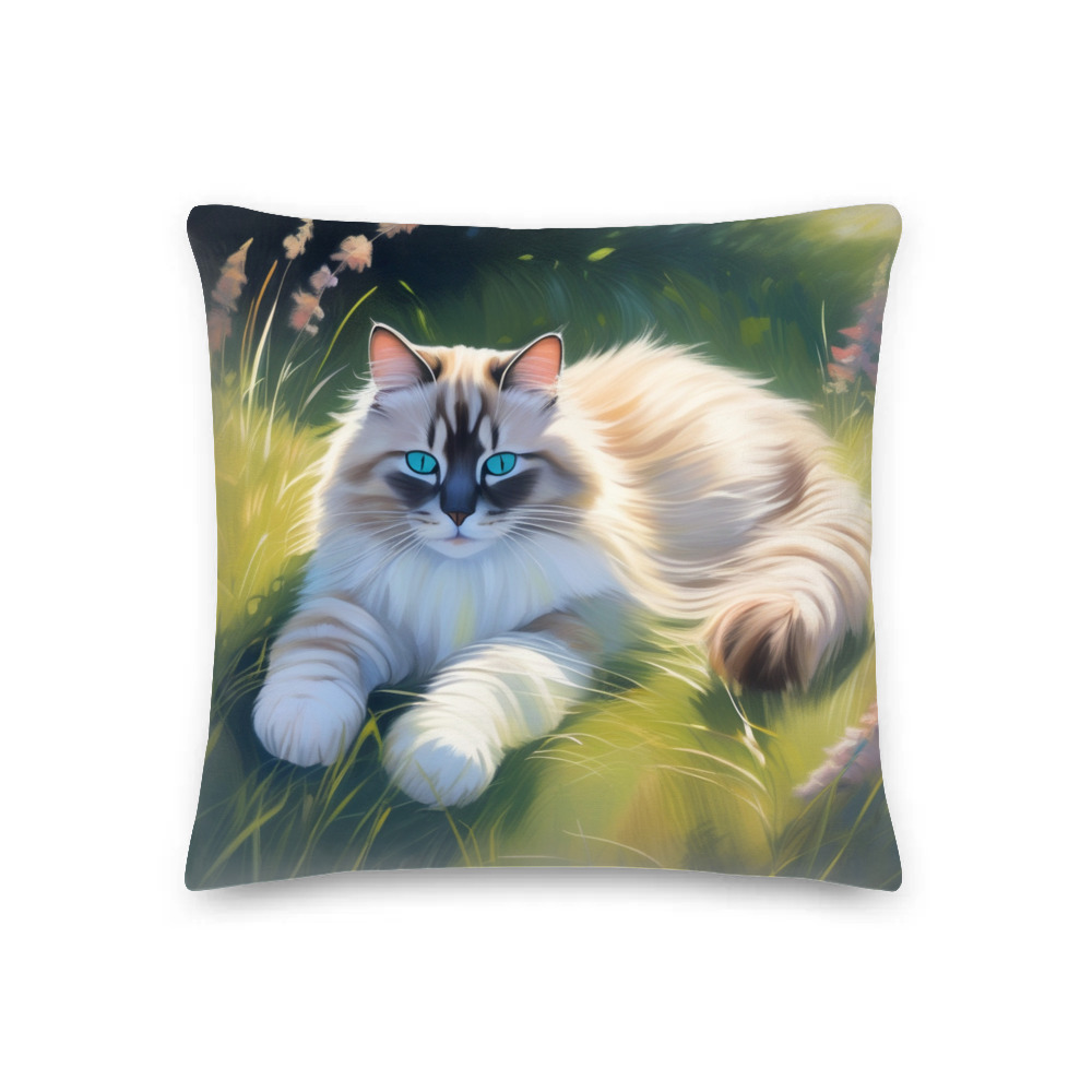 PugMug Custom Tabby Ragdoll Cat Premium Pillow