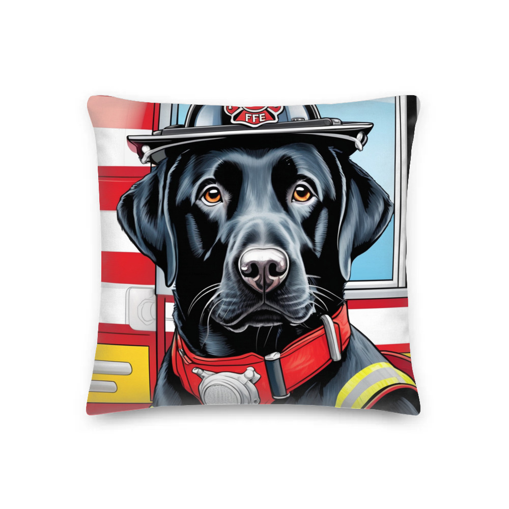 PugMug Custom Black Labrador Retriever Premium Pillow