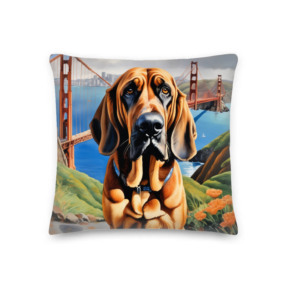 PugMug Custom Bloodhound Premium Pillow