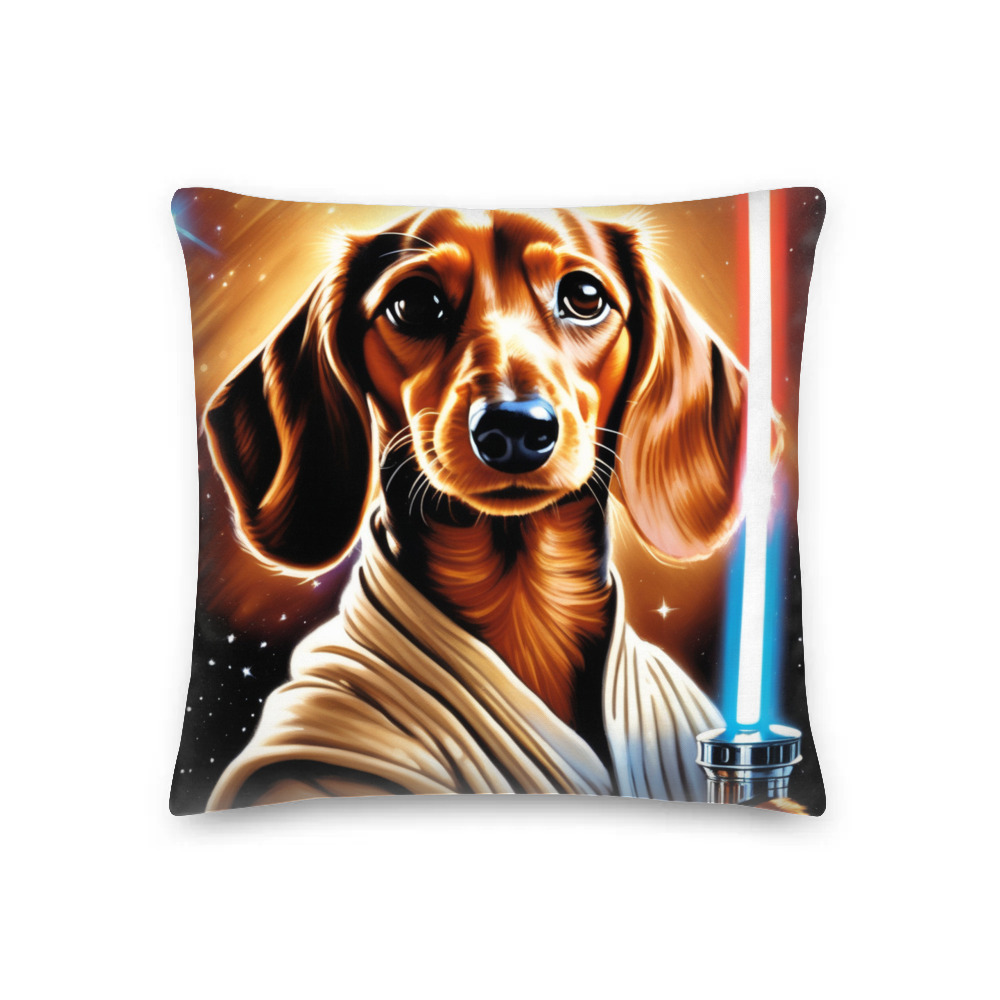 PugMug Custom Tan Dachshund Premium Pillow