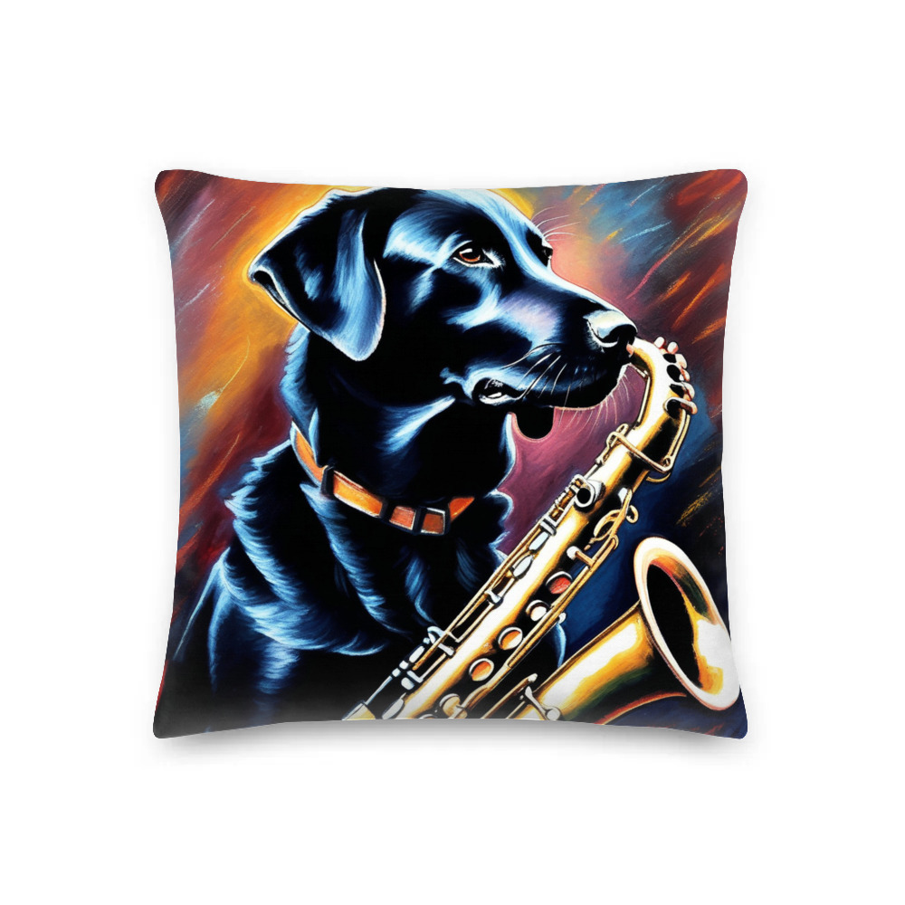 PugMug Custom Black Labrador Retriever Premium Pillow