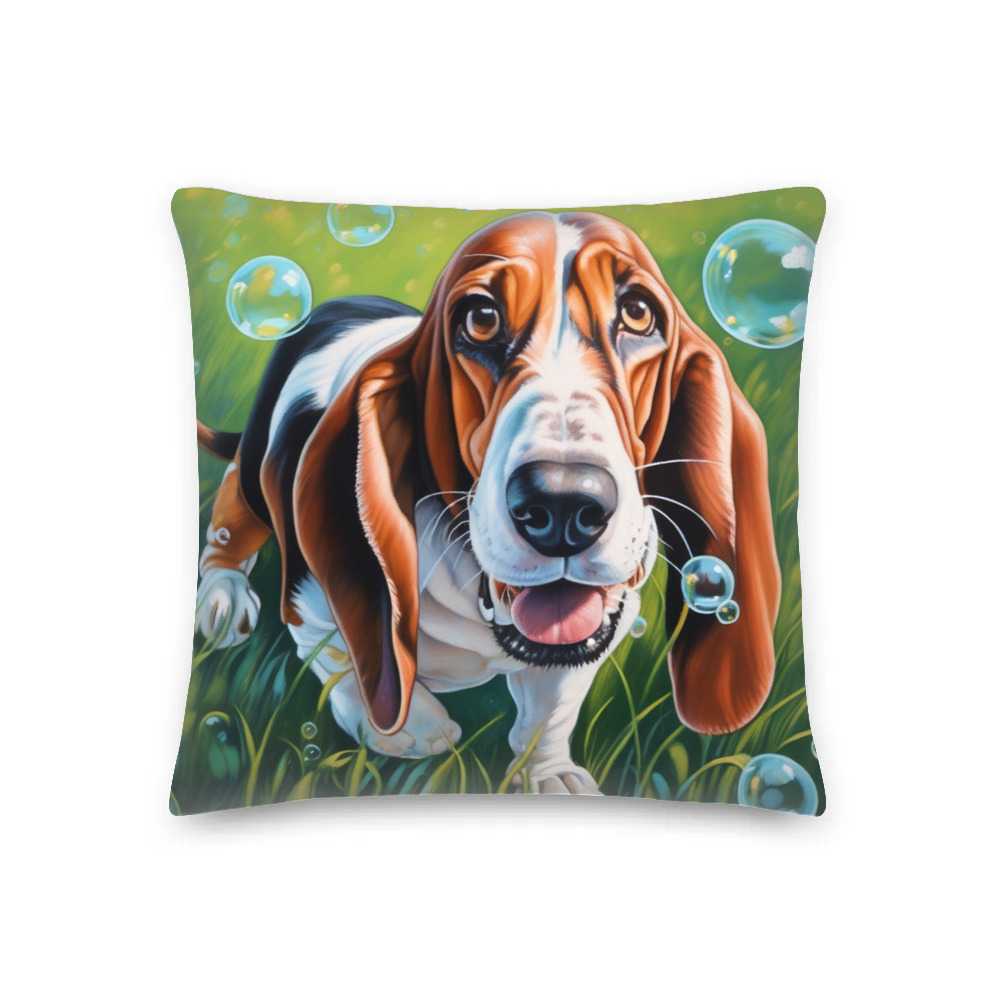 PugMug Custom Basset Hound Premium Pillow