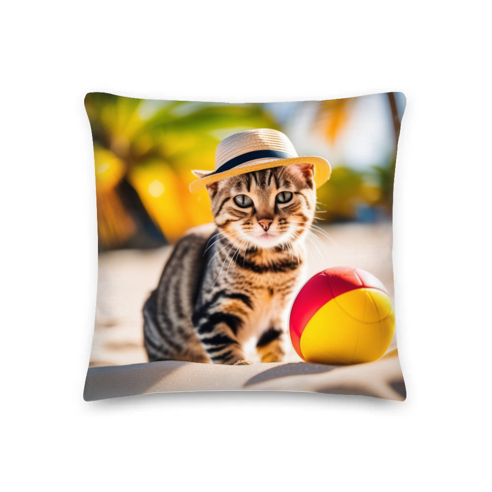 PugMug Custom Tabby Exotic Cat Premium Pillow