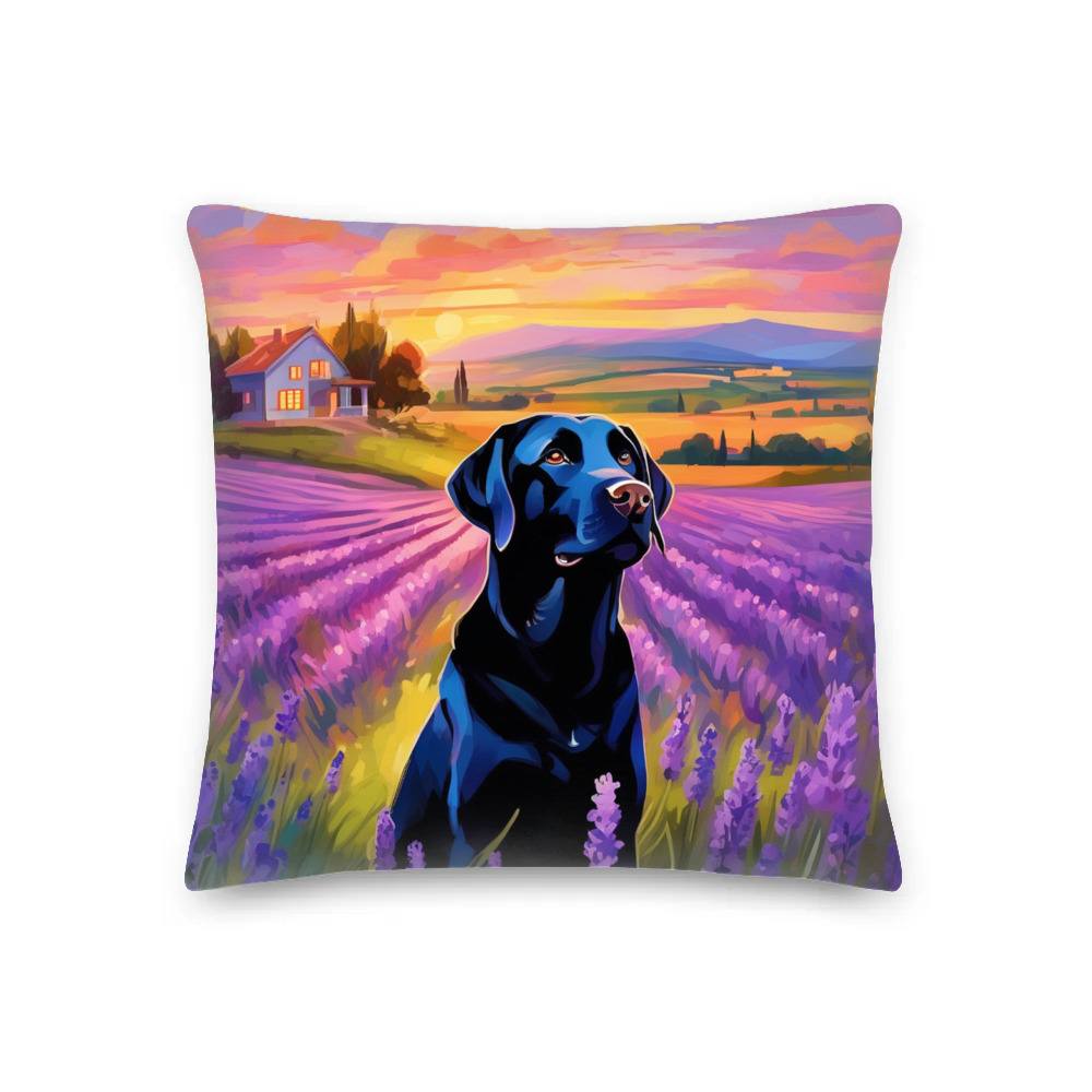PugMug Custom Black Labrador Retriever Premium Pillow