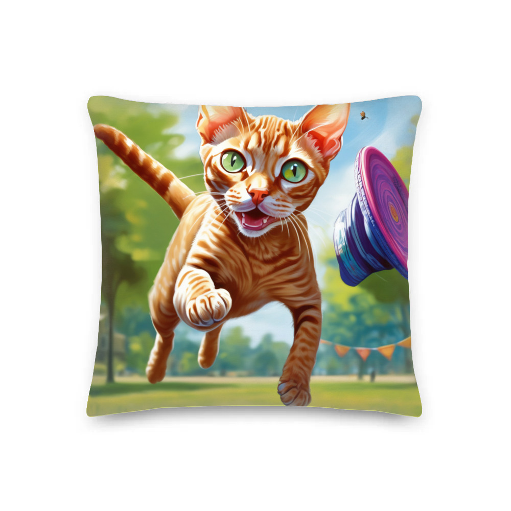 PugMug Custom Tabby Devon Rex Cat Premium Pillow