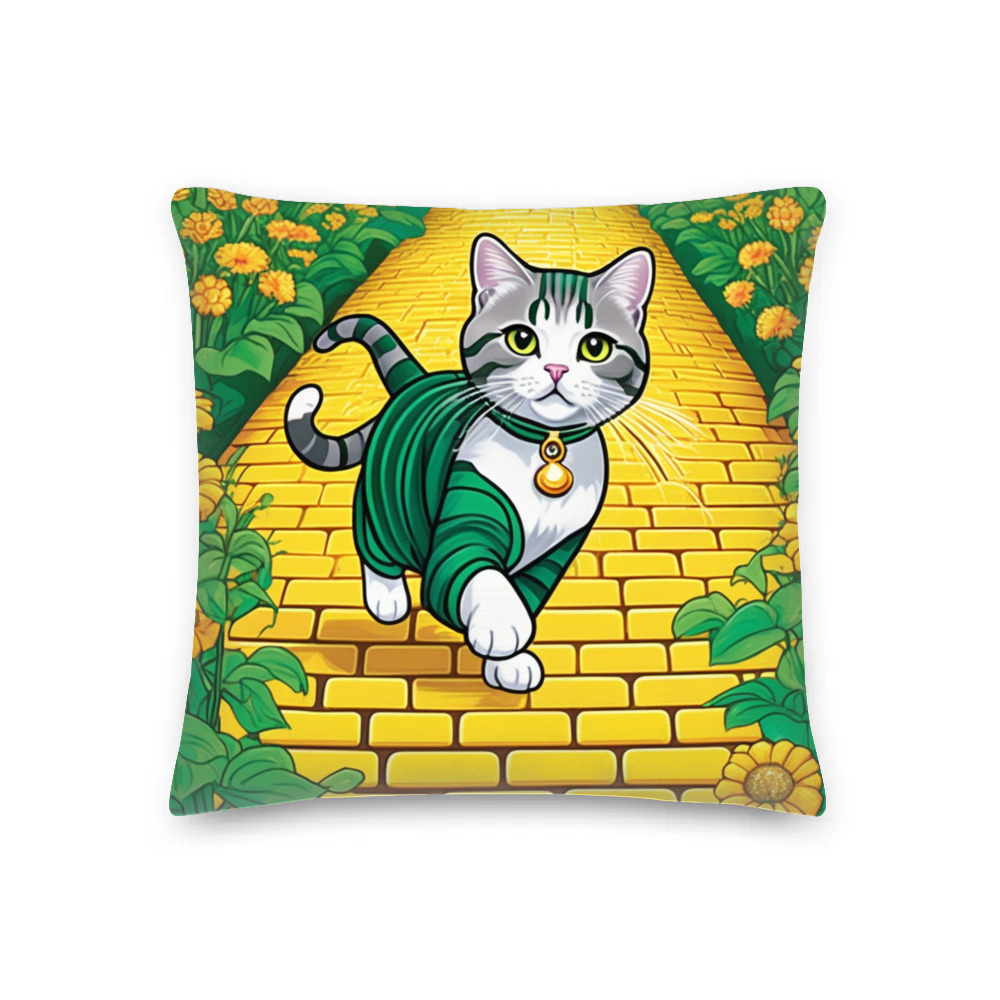 PugMug Custom Tabby Scottish Fold Cat Premium Pillow
