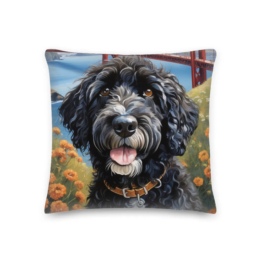 PugMug Custom Portuguese Water Dog Premium Pillow