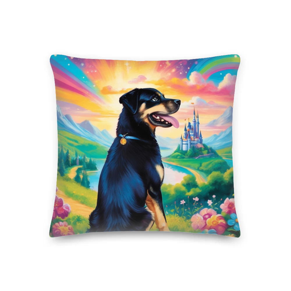 PugMug Custom Blue Premium Pillow