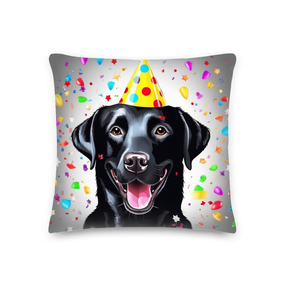 PugMug Custom Black Labrador Retriever Premium Pillow