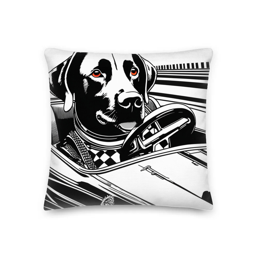 PugMug Custom Black Labrador Retriever Premium Pillow