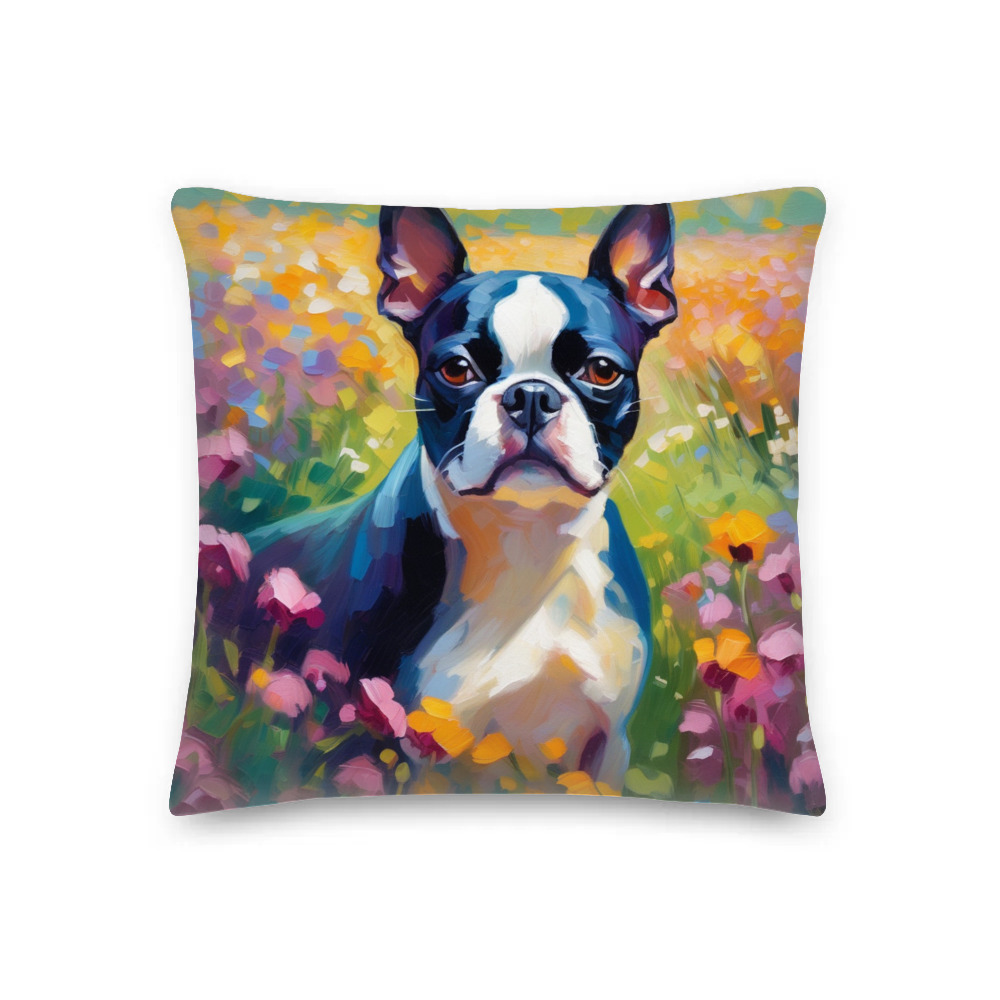 PugMug Custom Boston Terrier Premium Pillow