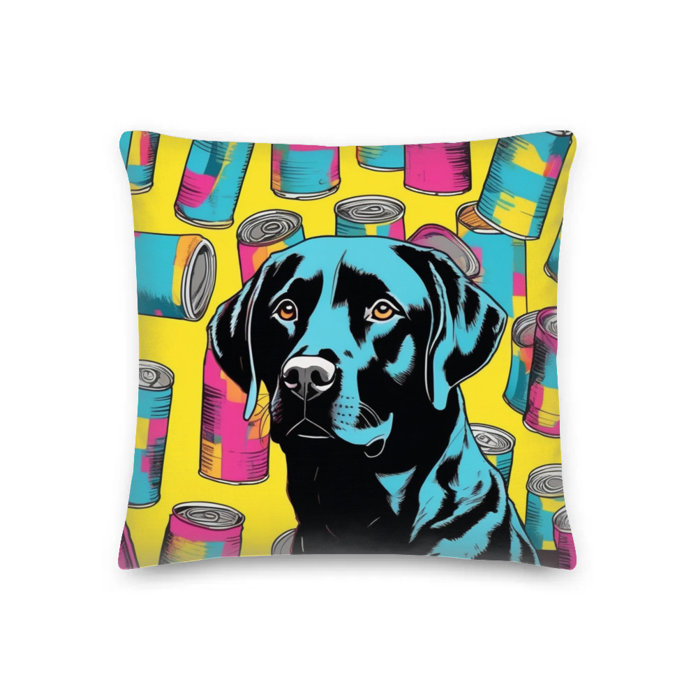 PugMug Custom Black Labrador Retriever Premium Pillow