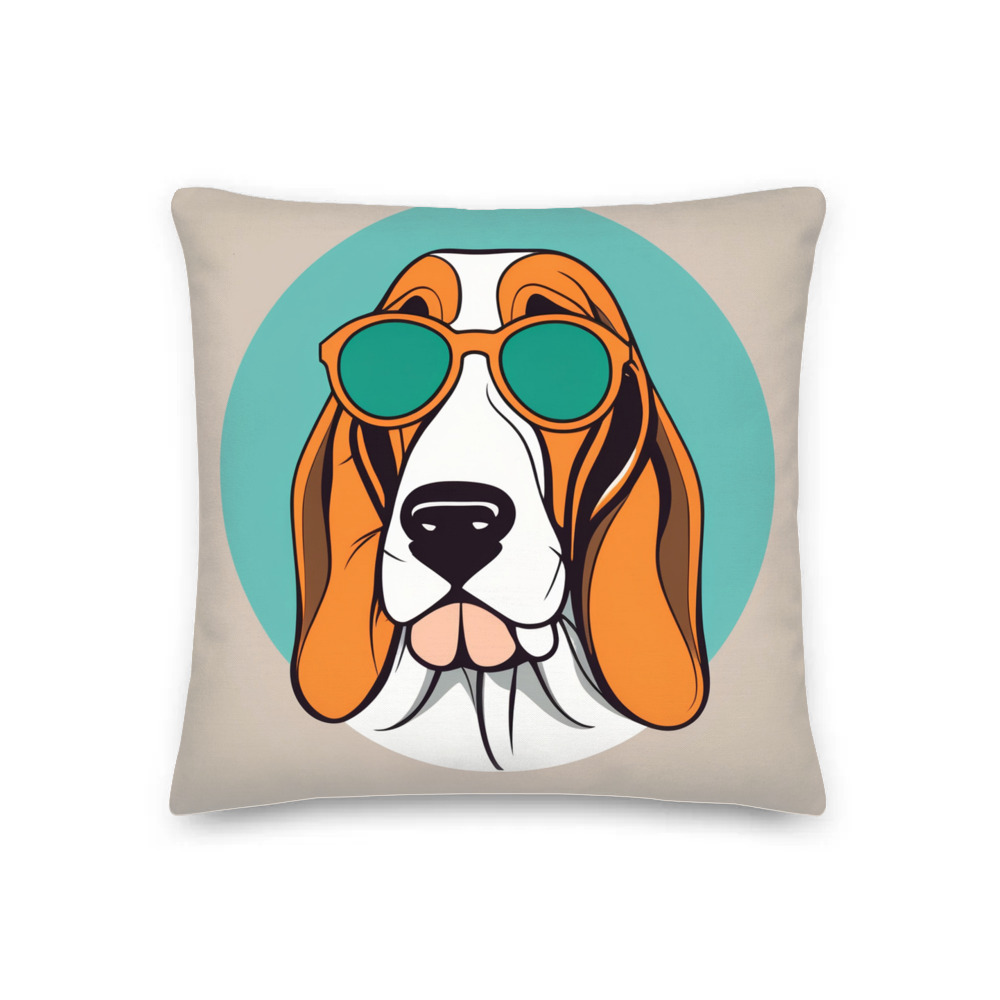 PugMug Custom Basset Hound Premium Pillow