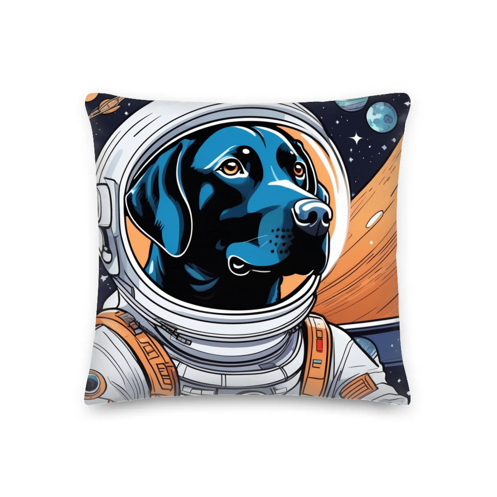 PugMug Custom Black Labrador Retriever Premium Pillow