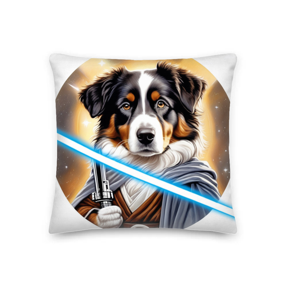 PugMug Custom Miniature American Shepherd Premium Pillow