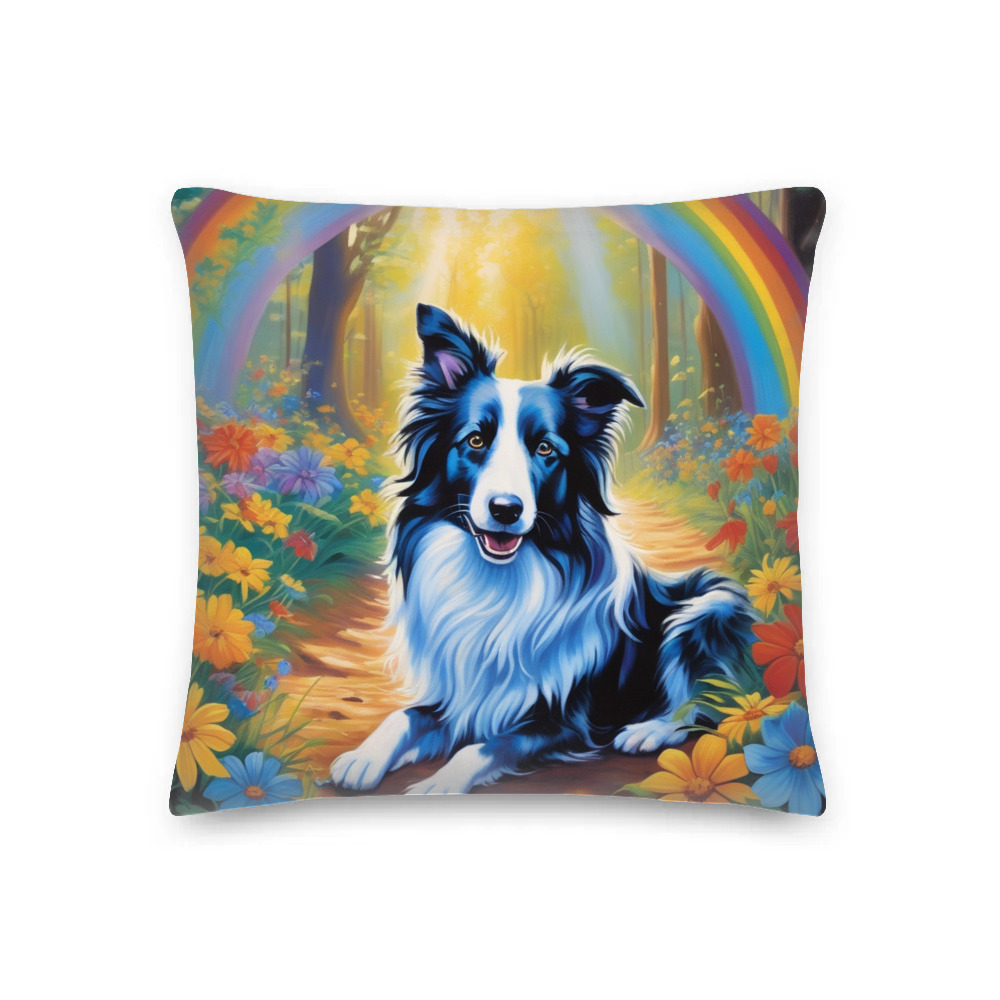 PugMug Custom Blue Merle Border Collie Premium Pillow