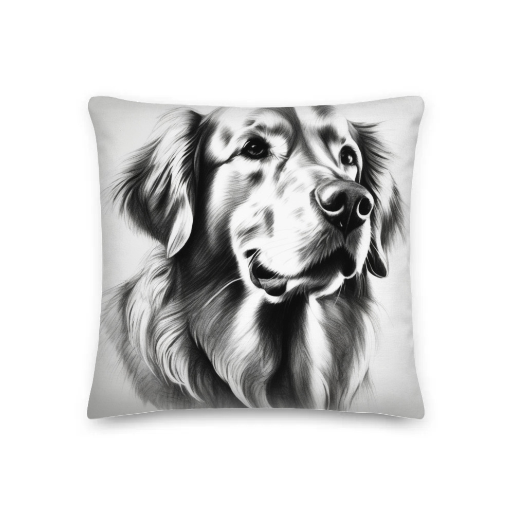 PugMug Custom Golden Retriever Premium Pillow