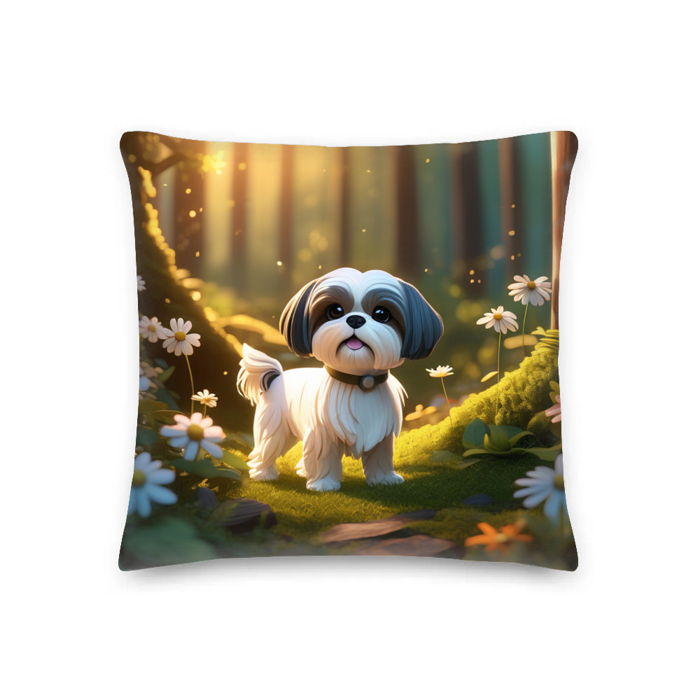 PugMug Custom Shih Tzu Premium Pillow