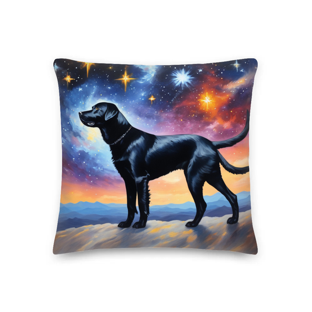 PugMug Custom Black Labrador Retriever Premium Pillow