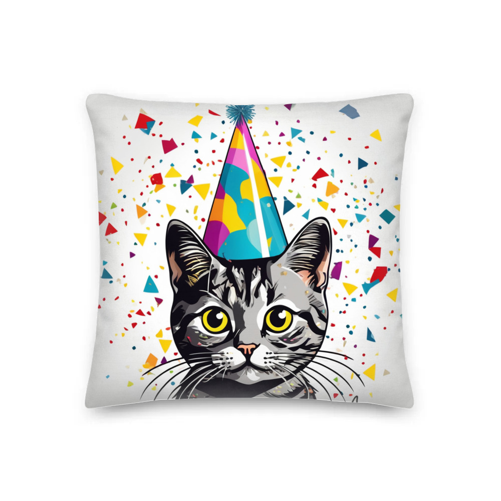 PugMug Custom Tabby American Shorthair Cat Premium Pillow