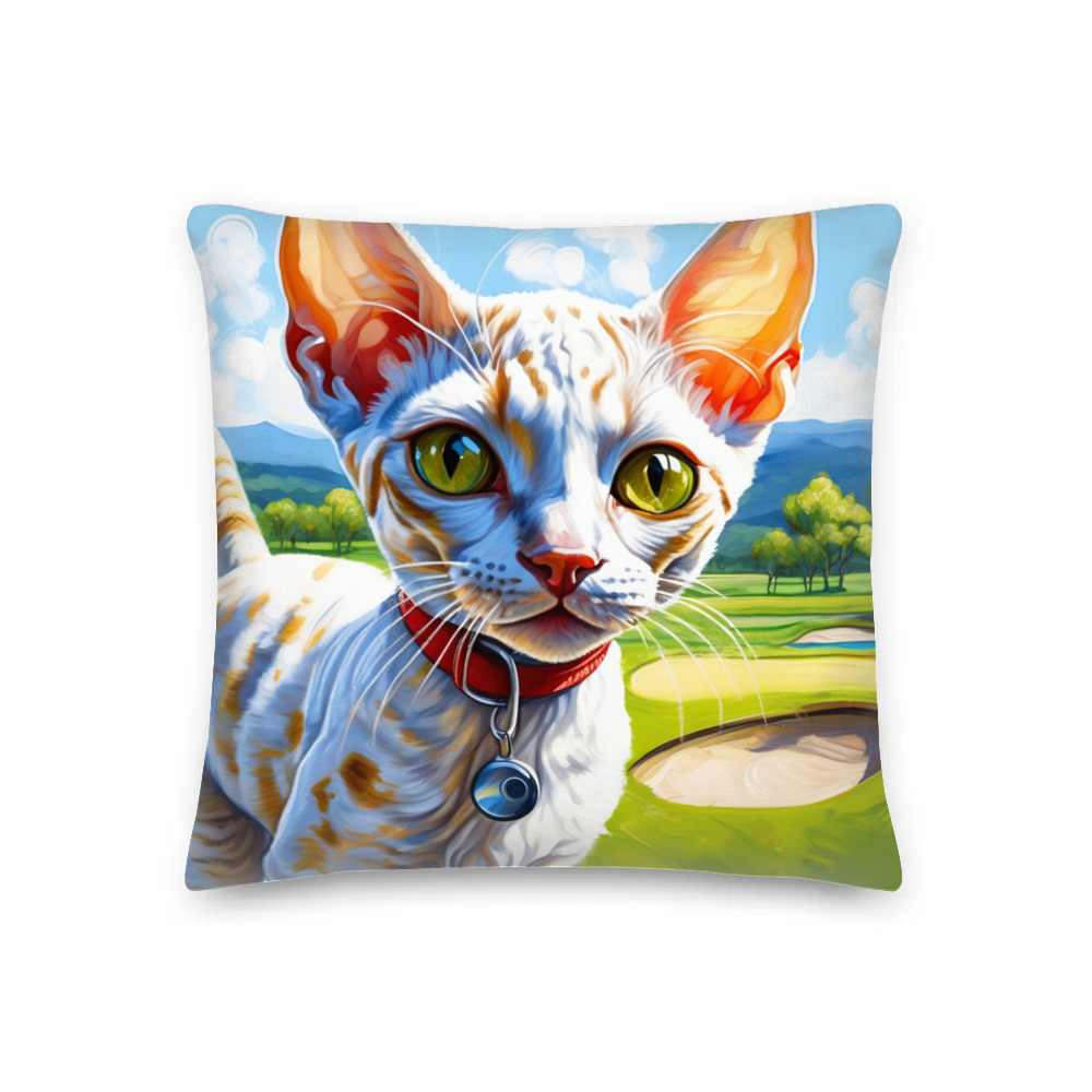 PugMug Custom Tabby Devon Rex Cat Premium Pillow