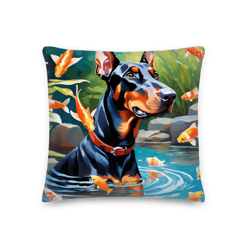 PugMug Custom Doberman Pinscher Premium Pillow