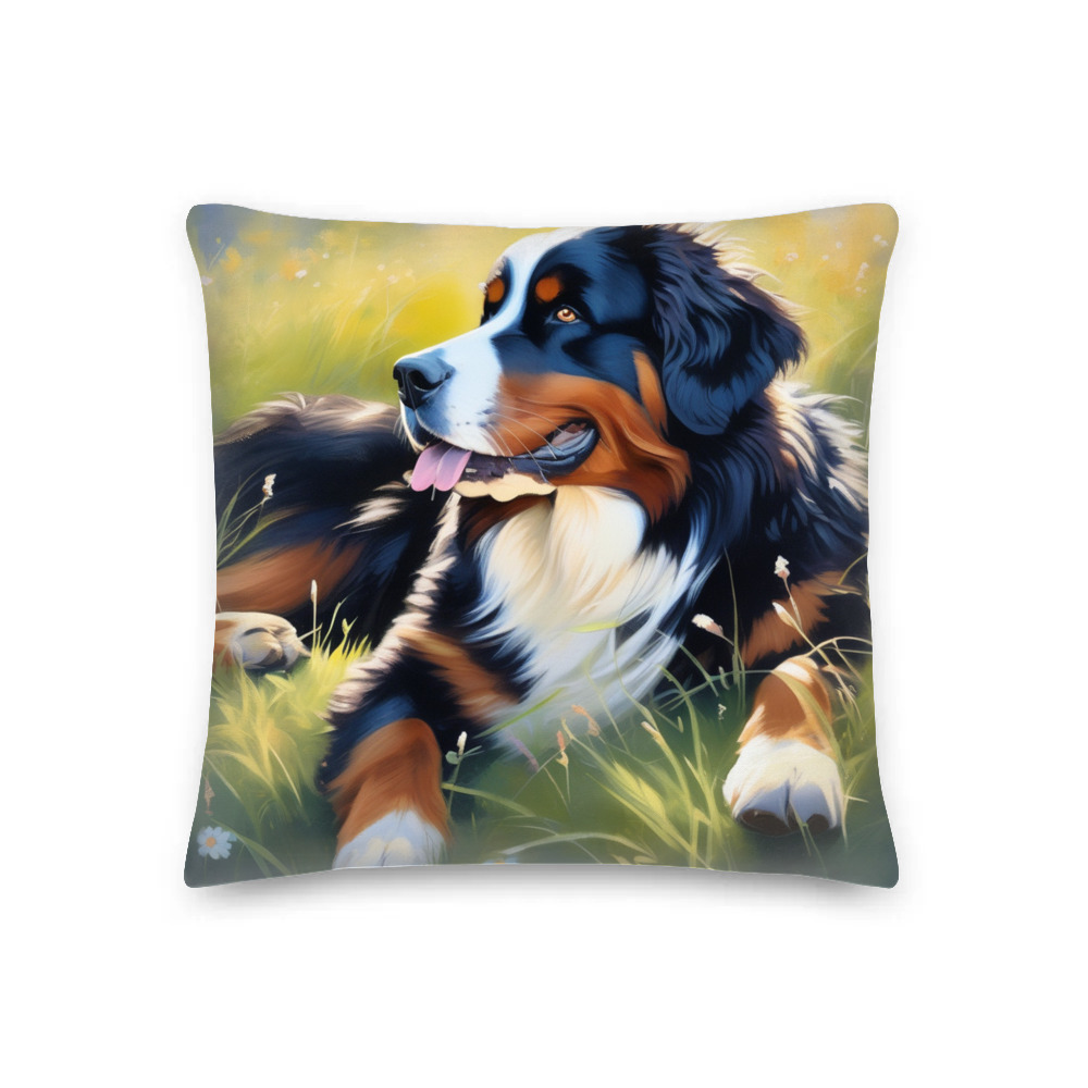 PugMug Custom Bernese Mountain Dog Premium Pillow