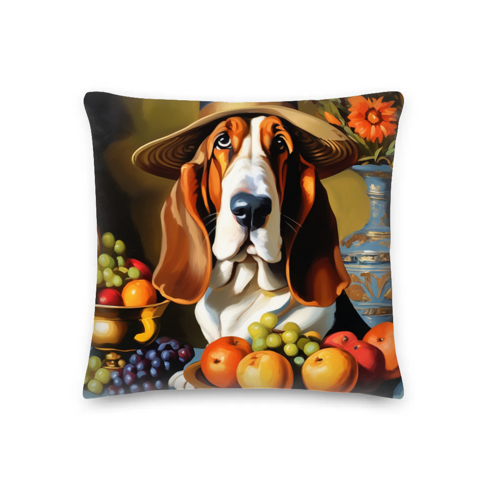 PugMug Custom Basset Hound Premium Pillow