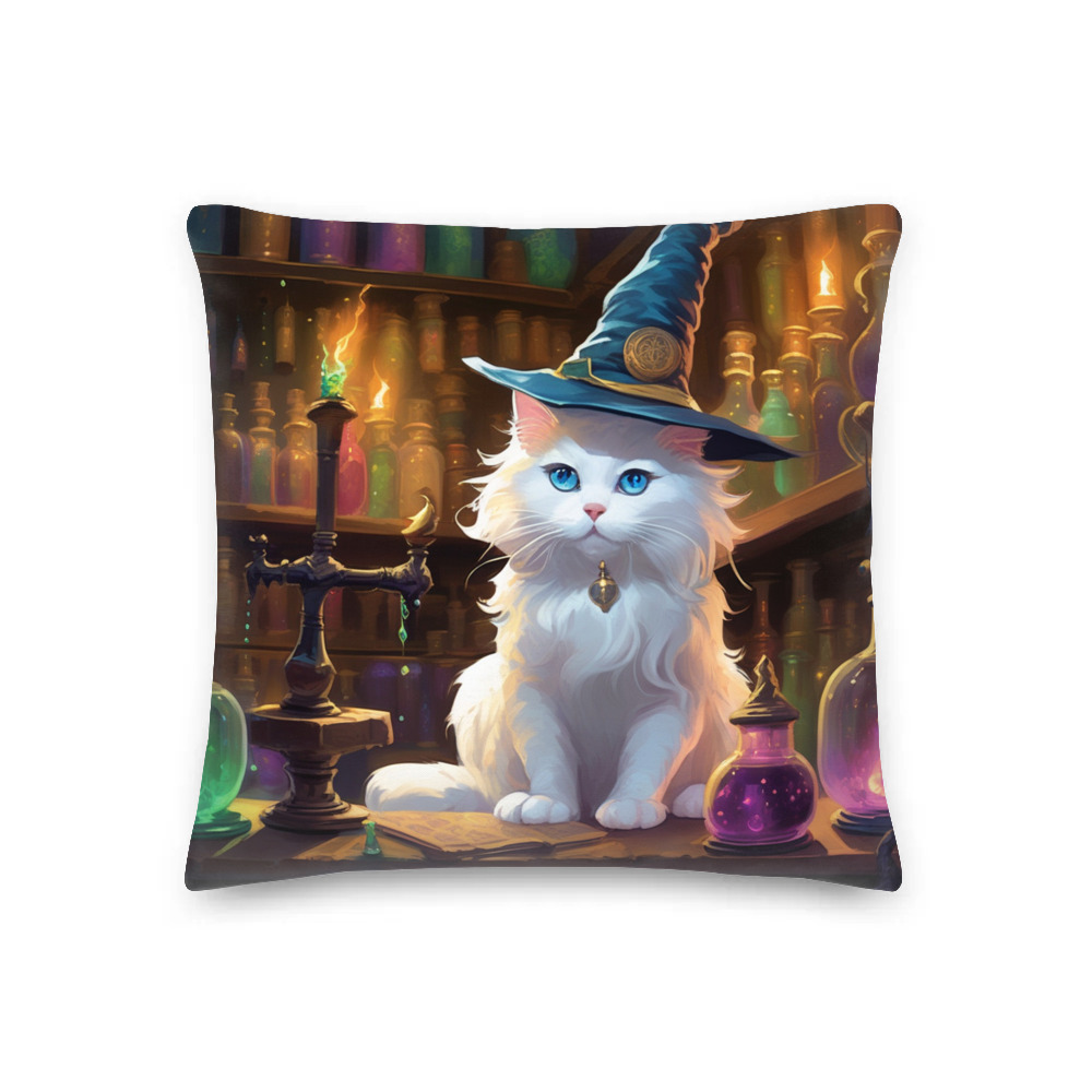 PugMug Custom White Ragdoll Cat Premium Pillow