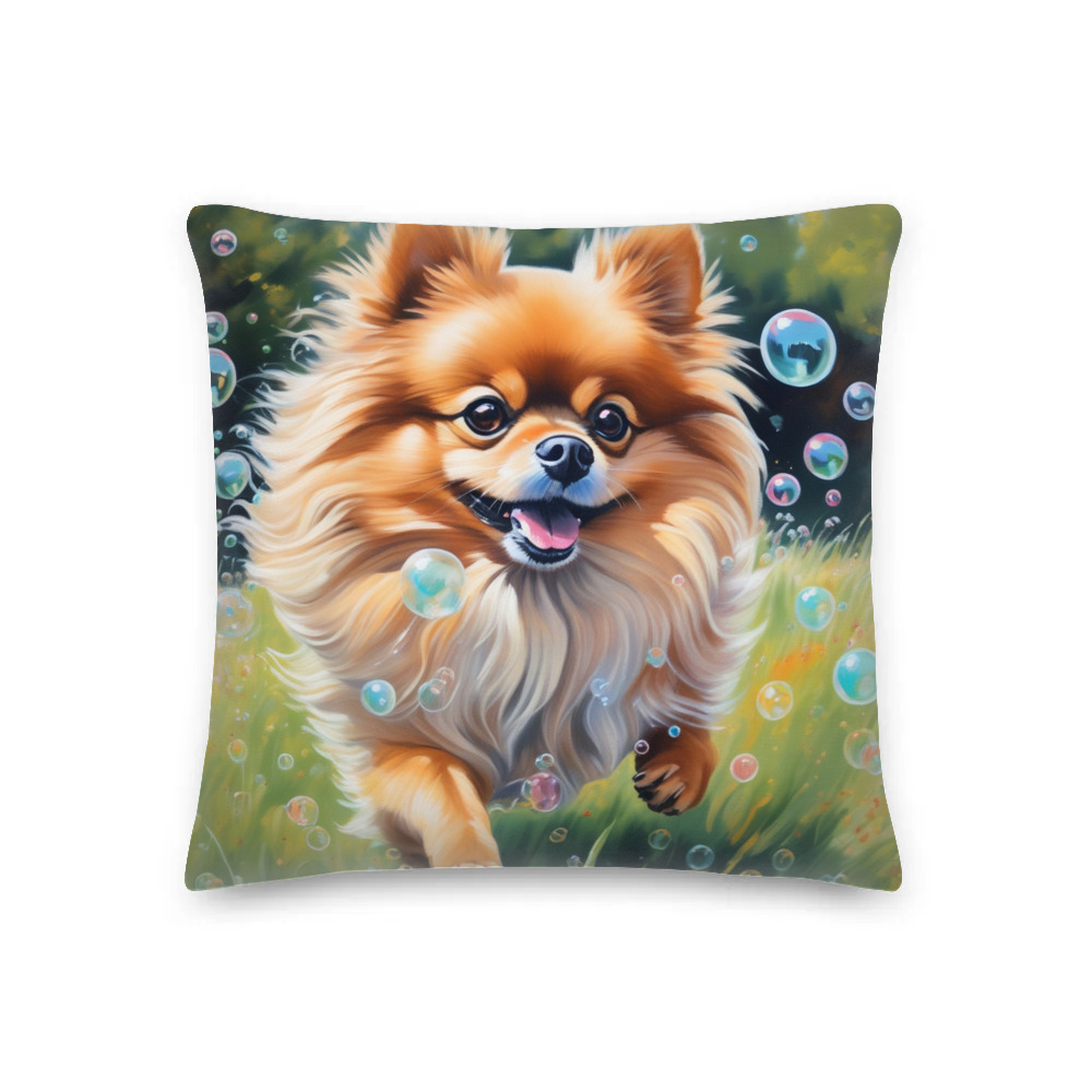 PugMug Custom Tan Pomeranian Premium Pillow