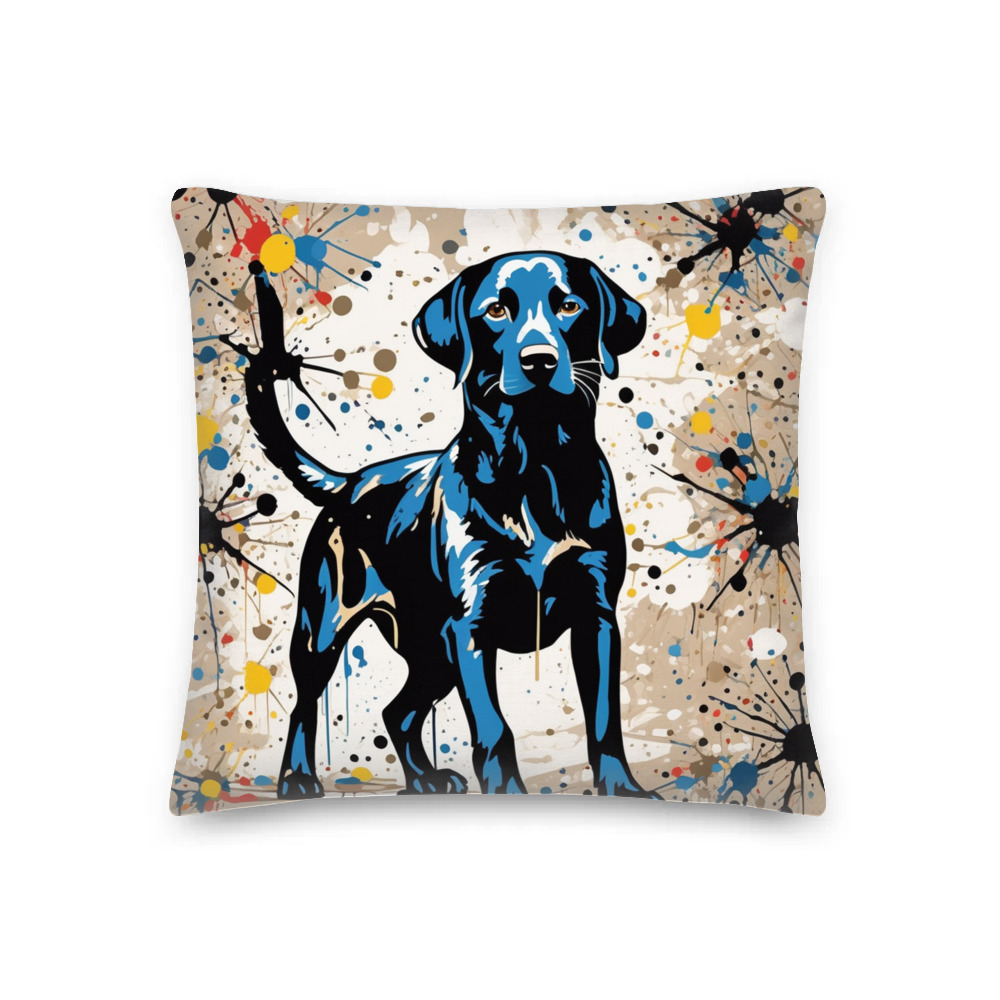 PugMug Custom Black Labrador Retriever Premium Pillow